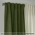 thumbnail image 3 of 3S Brother's Solid Combined Mix and Match 4 Panels Curtains with 2 Color Combination Velvet Look Hanging Back Tap & Rod Pocket Bedroom Office Windows Luxury Home Decoration 28"x84" Cream-Forest Green, 3 of 7