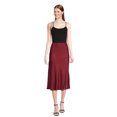 thumbnail image 3 of Time and Tru Women's Satin Midi Skirt with Side Slit, Sizes XS-XXXL, 3 of 6
