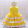 thumbnail image 5 of ZACPNCV Baby Girl Dress Sleeveless Sequins Princess Dresses Toddler Wedding Birthday Party Gown Dresses Yellow 12-18 Months, 5 of 9