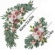 thumbnail image 3 of Flores Decorativas para San Valentín, Rosas Románticas Rosas y Blancas para Respaldo de Silla, Decoración de Mesa y Escalera de Boda, Flores Artificiales para Ambiente Festivo, Juego de 2 Piezas, 3 of 6