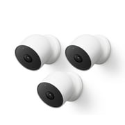 Restored Google Nest 1080p Indoor/Outdoor Battery-Operated Security Camera 2nd Gen - 3 Pack, White (Refurbished)