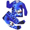 thumbnail image 2 of Conjunto de pijamas de SONIC RACING para niños, ropa de dormir de Halloween Y Navidad, ropa de casa de dibujos animados para niños Y niñas de 2 a 10 años, 2 of 4