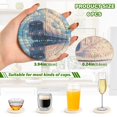 thumbnail image 3 of Haosy Set of 6 Drink Woven Coaster with Holder Heat Resistant Non-Slip Bar Coasters 4 Inches Train in Blue Sky, 3 of 7