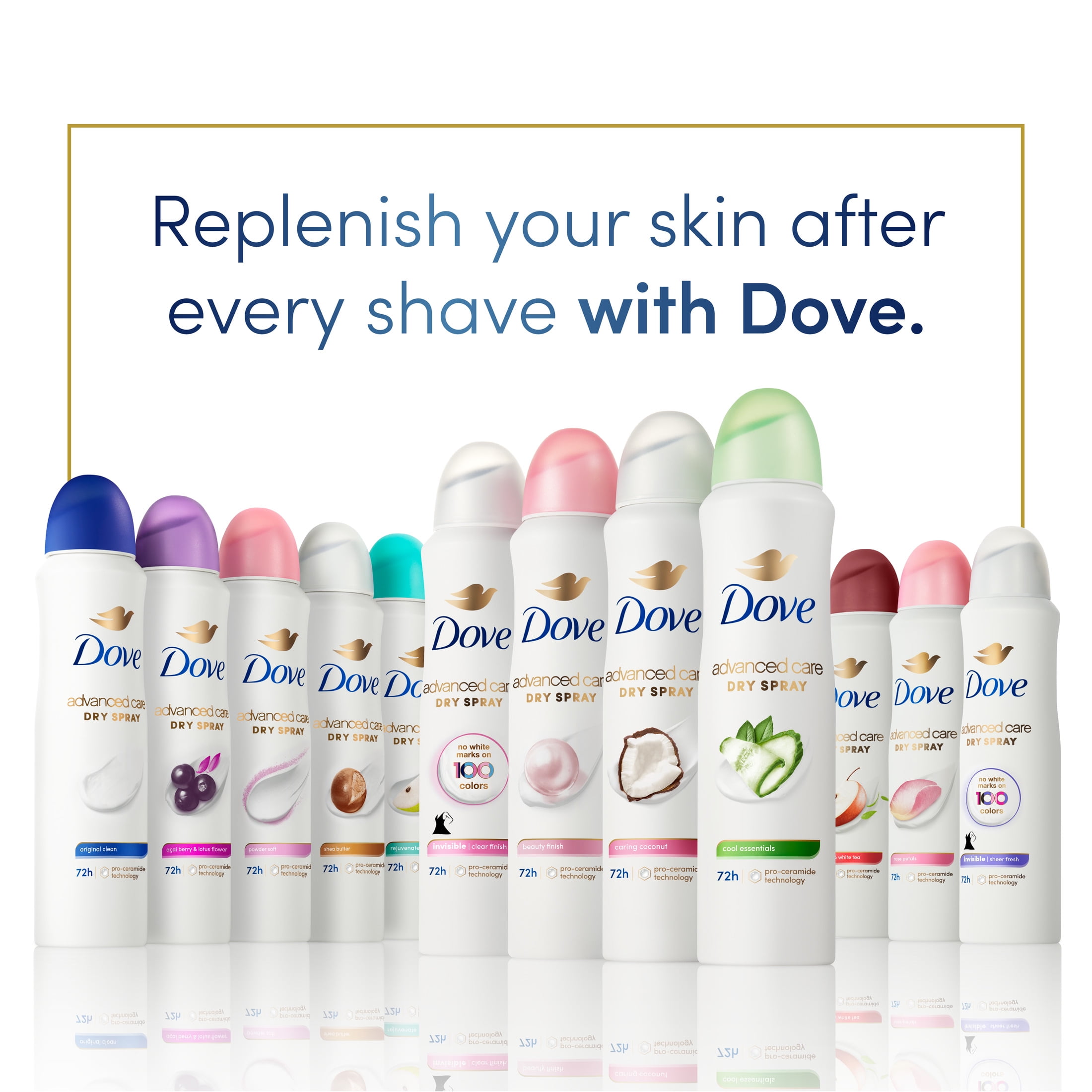 Dove Advanced Care Long Lasting Women's Antiperspirant Deodorant Dry Spray, Original Clean, 3.8 oz