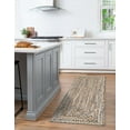 thumbnail image 4 of Unique Loom Braided Chindi Collection Area Rug - Crossed (2' 2" x 6' 1" Runner Natural/Blue), 4 of 7