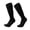 Black, variant on Scrunch Football Socks Ultra Long Cotton Knee High Padded Rugby Sports Socks, White, L/XL