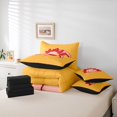 thumbnail image 6 of Manfei Salamander Pattern 7pcs Queen Bedding,Sealife Axolotl Bedding Comforter Set Queen,Black Reversible, 6 of 7