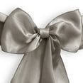 thumbnail image 2 of Lann's Linens - 10 Elegant Satin Wedding/Party Chair Cover Sashes/Bows - Ribbon Tie Back Sash - Silver, 2 of 3