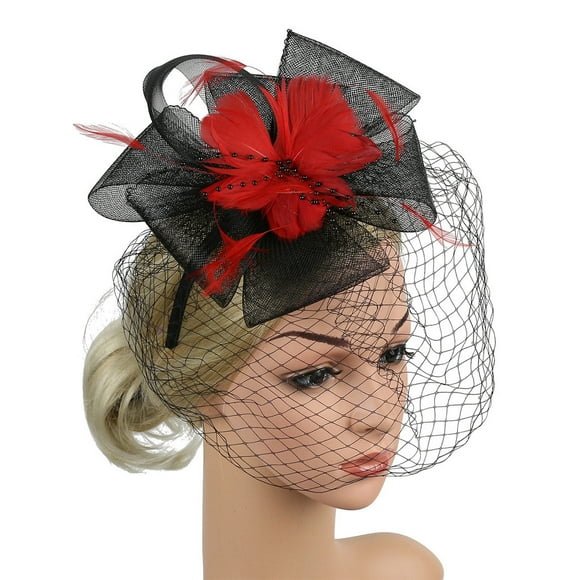 Chapeaux de Fascinateur pour Femmes, Bandeau de Mariage, Cocktail de Plumes