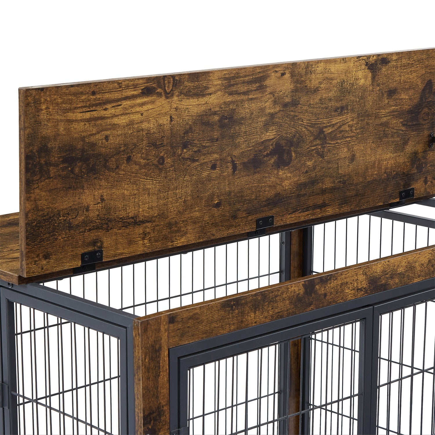 Pefilos 27" Dog Crate for Indoor Side End Table Dog Cage with Double Doors and Lift Top Heavy-Duty Pet Cages for Dogs Modern Kennel, Brown Pefilos 27" Dog Crate for Indoor Side End Table Dog Cage with Double Doors and Lift Top Heavy-Duty Pet Cages for Dogs Modern Kennel, Brown