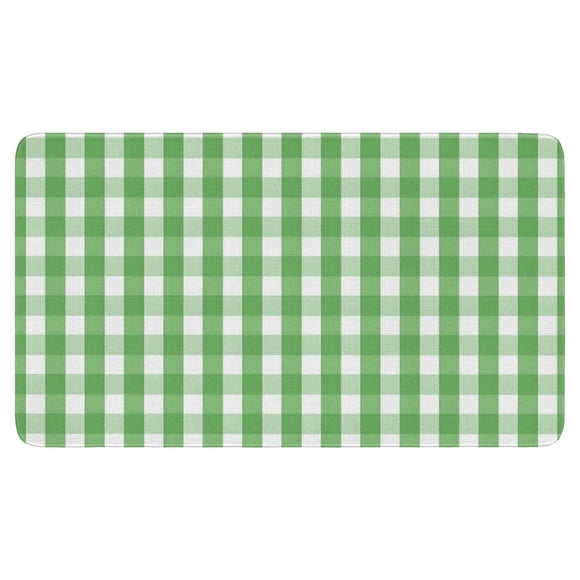 Buffalo Plaid Checkered Rug Door Mat 30x17 inches Door Mat Vibrant Outdoor Non-Skid Linen Porch Rug Ideal for Layering on Front Porch Farmhouse or Entryway