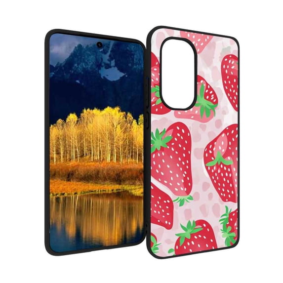 Strawberries-339 Phone Case, Degined for Motorola Moto Edge 2022 Case Men Women, Flexible Silicone Shockproof Case for Motorola Moto Edge 2022