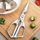 thumbnail image 1 of Tijeras de cocina multiusos de acero inoxidable, tijeras para aves de corral de alta resistencia (aptas para huesos, carne, pollo, pescado, pavo, verduras), aptas para lavavajillas (plateadas)., 1 of 9