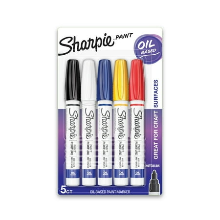 UPC: 0071641349711 | Sharpie Oil-based Paint Markers Medium Point Assorted Colors 5 Count