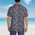 thumbnail image 3 of Lsque Daisies Flowers pattern Hawaiian Shirt for Men, Unisex Summer Beach Casual Short Sleeve Button Down Shirts-Large, 3 of 9