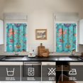 thumbnail image 4 of Kitchen Curtains 36 Inch Short - 3 Panel Set, Shark Whale Dolphin Ocean Theme, Rod Pocket Window Curtain, 100% Polyester for Nautical Farmhouse Kitchen, Easy Wash, 4 of 6