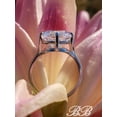 thumbnail image 2 of 8MM - 12MM Cushion Square Solitaire 6 Prong Split Shank Engagement Wedding Ring, 6A Quality Cubic Zirconia, Sterling Silver, Made to Order, 2 of 3