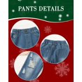 thumbnail image 2 of Traje navideño CARETOO para niña, camisa con volantes, jeans de mezclilla, 2 of 4