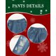thumbnail image 2 of Traje navideño CARETOO para niña, camisa con volantes, jeans de mezclilla, 2 of 4