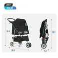 thumbnail image 3 of Furniture of America Pipii Collapsible Pet Stroller in Black Fabric, 3 of 8