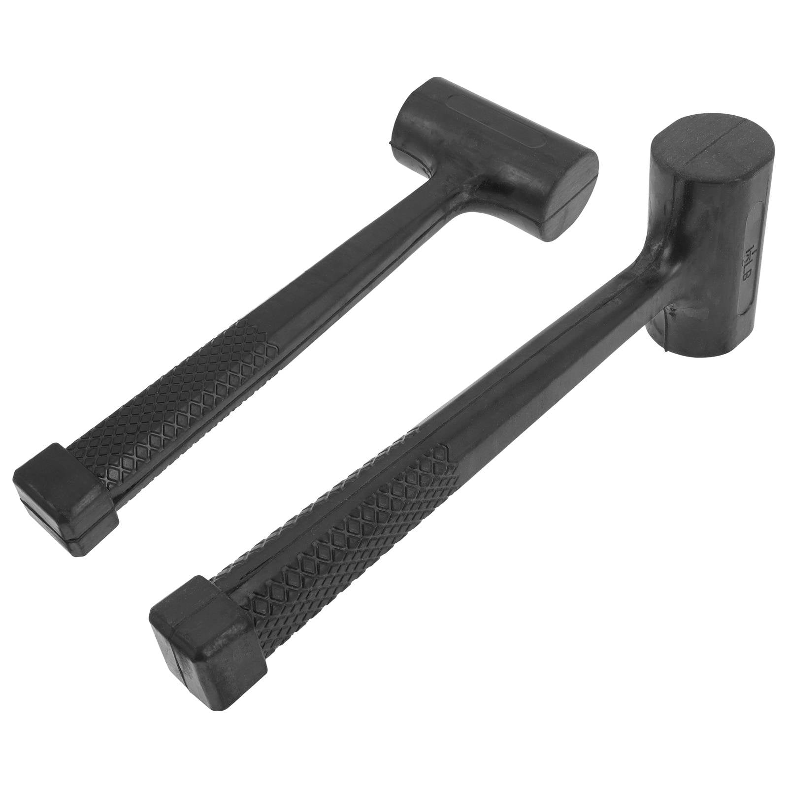 WHAMVOX Rubber Hammer with Antislip Design for Home Use Black Rubber and Steel Material 2 Pcs