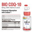 thumbnail image 2 of Suplemento SOLARAY Bio CoQ-10 60 mg con vitaminas A y E 60 cápsulas blandas, 2 of 6
