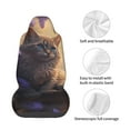thumbnail image 5 of Balery Purple Flower Lazy Cat Pattern Car Seat Cover - Soft & Breathable Front Premium Covers with Non-Slip Protector Fits Most Automotive, Vans, SUVs, Trucks - 1 Unit, 5 of 5