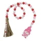 thumbnail image 1 of Día de San valentguirnalda de cuentas de madera con borlas, cuentas de madera rúsguirnalda colgando adornos de corazón de amor de madera decorde bandeja escalondecoración colgante de pared, 1 of 3