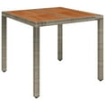 thumbnail image 2 of vidaXL 3 Piece Bistro Set with Cushions Grey Poly Rattan, 2 of 5