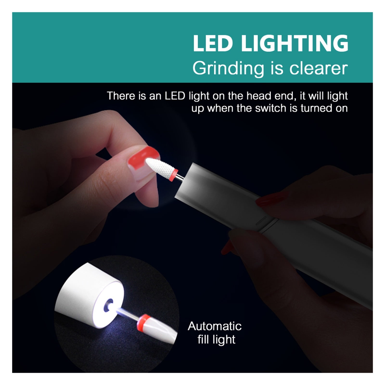 Electric Nail Drill Machine, Portable Electric Nail File Set For Acrylic Gel Nails, Manicure And Pedicure Kit Tool With Nail Drill Bits