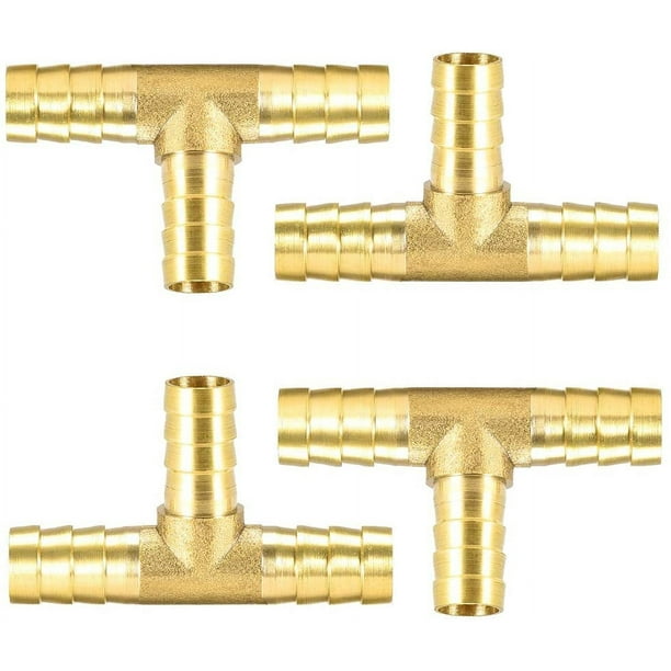 Piezas 10 Mm Conector de Latón de 3 Vías Conector de Extensión de Manguera Conector de Manguera de Jardín Conector de Manguera de Aire Comprimido Conector de Manguera de Combustible Pieza en T
