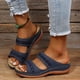 thumbnail image 5 of WILLBEST Sandalias De Playa Para Mujer, De Verano, De Color Liso, Informales, Con Punta Abierta, Cuñas, Suela Suave, Transpirables, Zapatillas, Sandalias, 5 of 6
