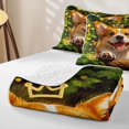 thumbnail image 2 of Manfei Corgi Dog Corgi Twin Quilt Set, Neon Doodle Twin Coverlet Set, Green Gold, 2pcs, 1 Bedspread and 1 Pillowcase, 2 of 4