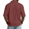 thumbnail image 5 of Qwertyu Mens Polo Shirts Short Sleeve Plus Size Collared Henley Waffle Shirt Summer Lightweight Golf Shirts Beach T-Shirts Wine M, 5 of 8
