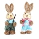 thumbnail image 1 of 2 figuras de conejo de Pascua, regalo de Pascua, linda estatua decorativa de conejo de paja. Estilo A, 1 of 8