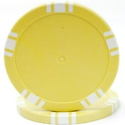 5 Spot Blank 50 Poker Chips, 11.5gm, Yellow By Trademark Poker Ship from US by