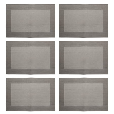 

Hemoton Placemats Table Mats Dining Resistant Pvc Kitchen Dinner Vinyl Retangular Dish Tea Wipeable Cupparty Waterproofmat