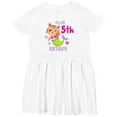 thumbnail image 3 of Inktastic It's My 5th Birthday with Cute Cat Mermaid Girls Toddler Dress, 3 of 5