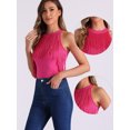 thumbnail image 2 of DARING DIVA Leotard Sleeveless Concert Fringe Bodysuit M Hot Pink, 2 of 6