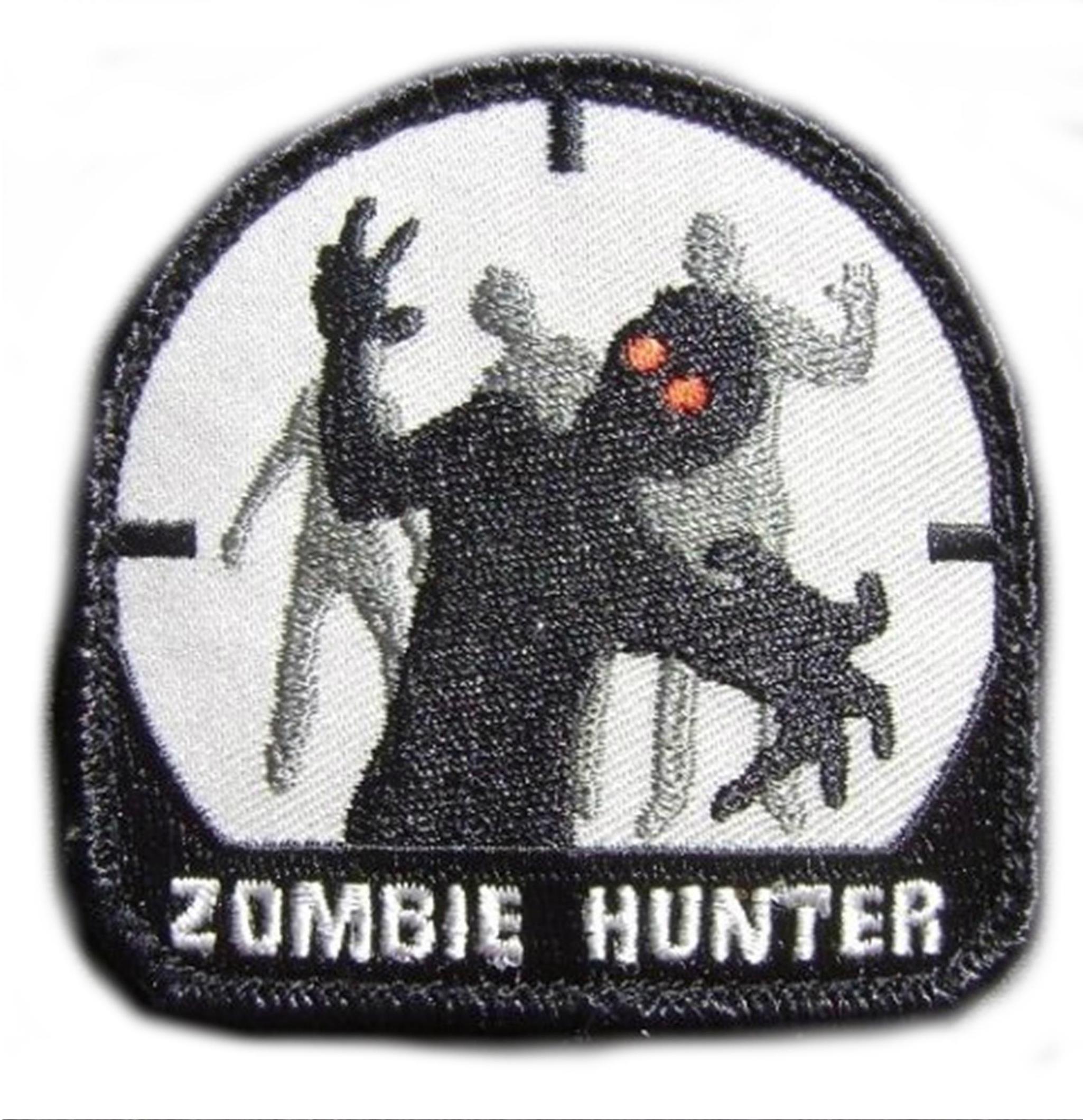 Zombie Hunter 2.75" Embroidered Patch IronOn or SewOn Decorative