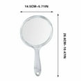 thumbnail image 4 of Double Sided Mirror with 1X Flat & 5X Magnifying Side - Plastic Handle Hanging Hole for Bathroom Vanity ,White, 4 of 4