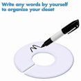 thumbnail image 2 of 30 Pack White Round Clothing Size Closet Rack Dividers Hangers with 1Marker (Outer 3.5Inch, Inner 1, 2 of 4