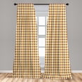 thumbnail image 4 of Ambesonne Floral Curtains, Heart Shaped Tulips Pattern, Pair of 28"x95", Pale Redwood Mustard, 4 of 4