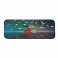 thumbnail image 1 of Fantasy Computer Mouse Pad, Sorcerer Woman with Red Dress Standing on Water with Lanterns on Air Fantasy Art, Rectangle Non-Slip Rubber Mousepad Large, 31" x 12" Gaming Size, Navy Blue, by Ambesonne, 1 of 2