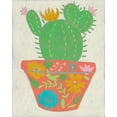 thumbnail image 2 of Zarris, Chariklia 12x14 White Modern Wood Framed Museum Art Print Titled - Happy Cactus I, 2 of 4