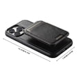 thumbnail image 2 of Compatible With Mobile Wallets 2 In 1 Detachable Card Holder With Retro Leather RFID Shielded Flip Stand Men's And Women's 6.3 Inch, 2 of 3