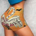 thumbnail image 5 of Yiaed Halloween Flamingos Print Women's Athletic Shorts Running Shorts Sporty Short High Waisted Elastic Workout Shorts for Yoga Gym Running & Sports -Medium, 5 of 8