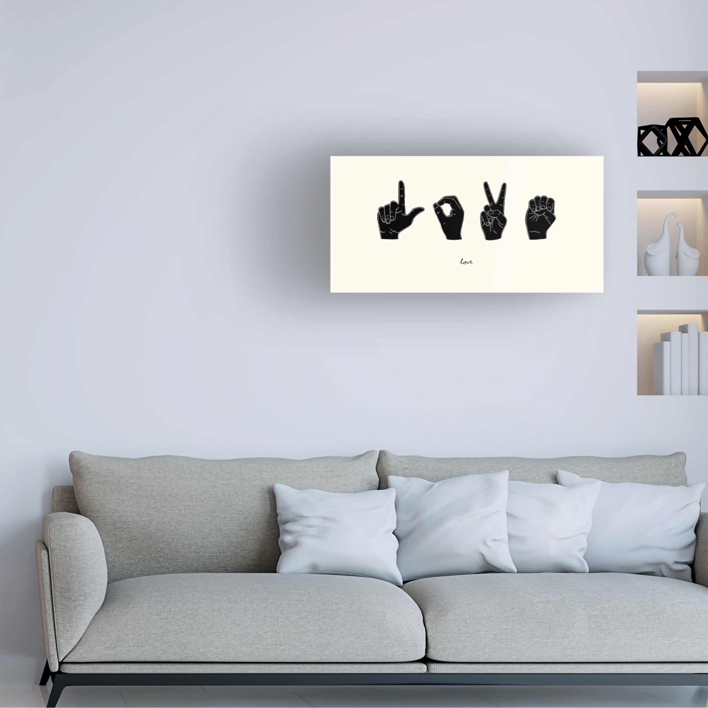 Emma Scarvey 'Sign Language IV' Canvas Art