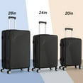 thumbnail image 3 of 3 Piece Hardshell Suitcase Spinner with TSA Lock, Obsidian Black, 3 of 3
