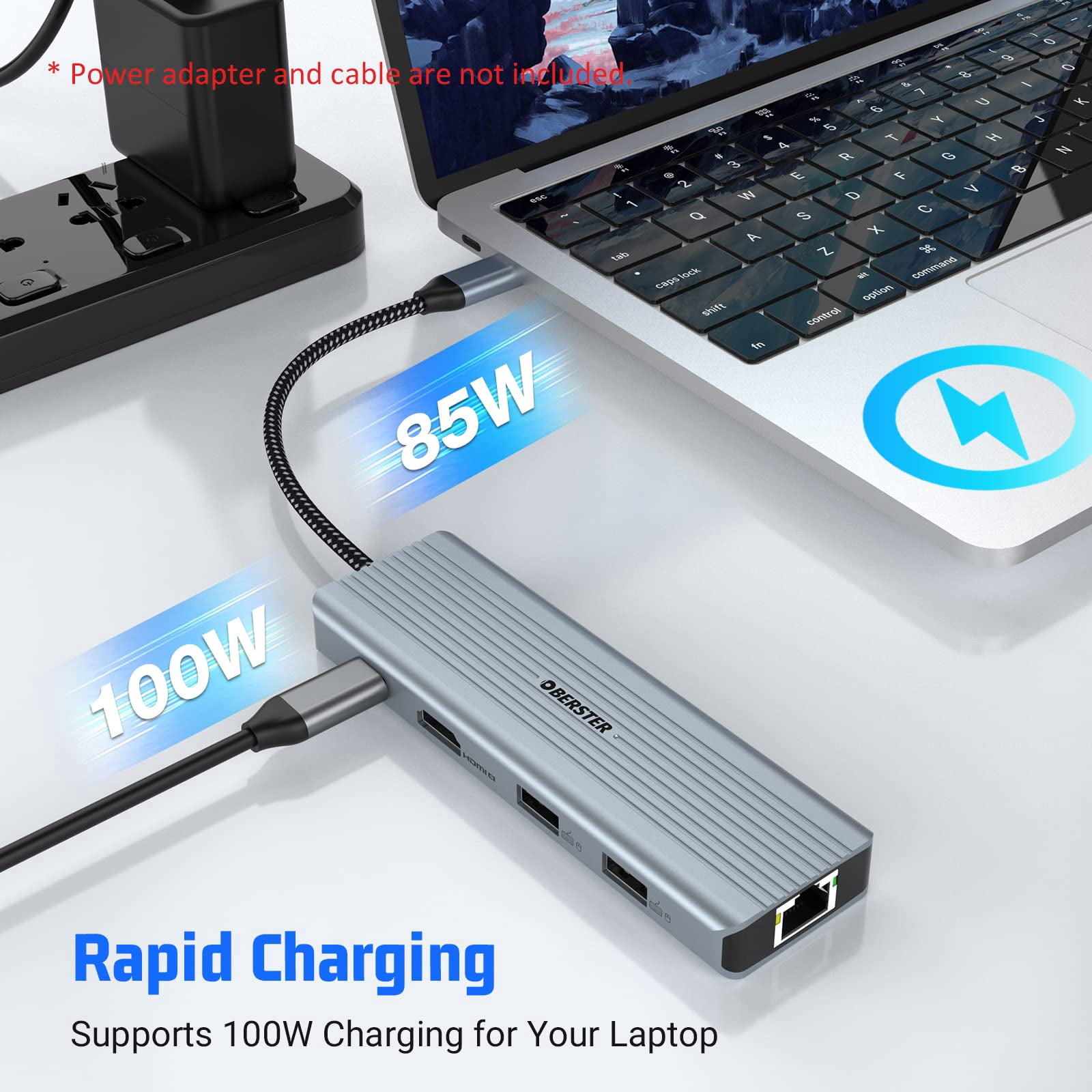 Docking Station USB C Hub for MacBook M1/M2, 10 in 1 USB C Dock Dual Monitor with HDMI 4K